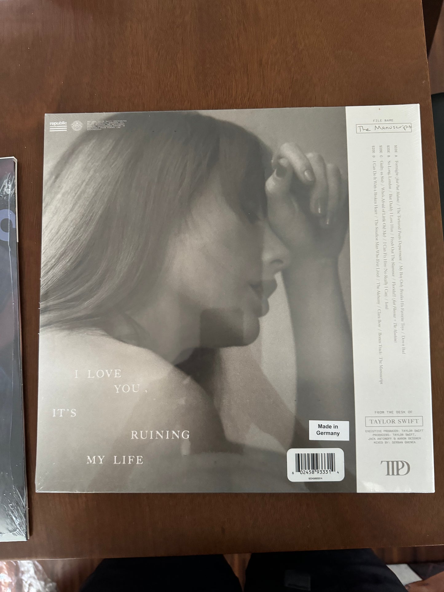 Taylor Swift - THE TORTURED POETS DEPARTMENT Ghosted White Vinyl