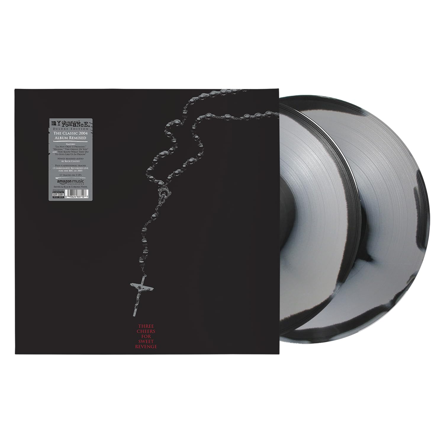 Three Cheers for Sweet Revenge (Deluxe Edition) Silver and Black Corona Vinyl